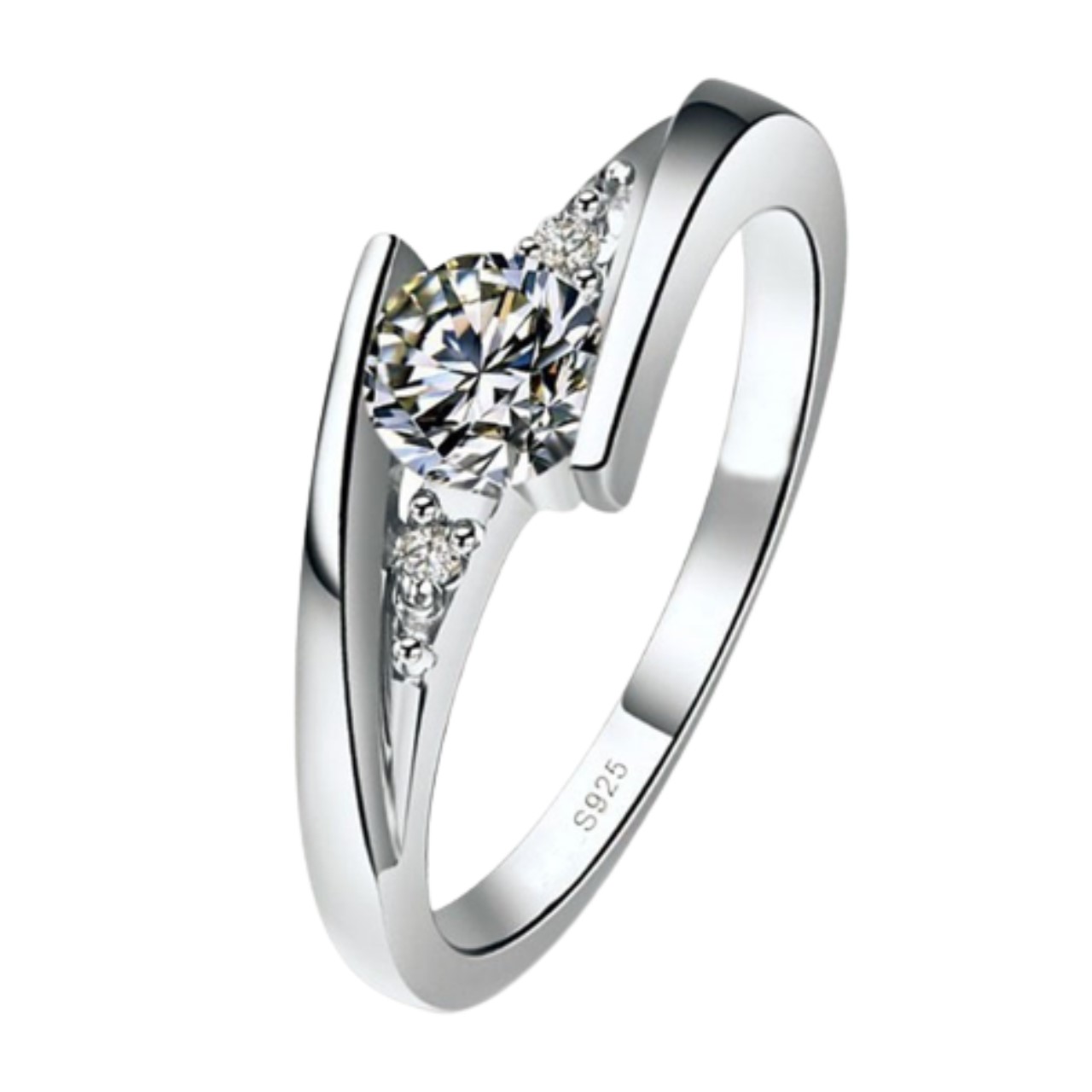 ANILLO DE COMPROMISO GENIEKA MODELO INFINITO BAÑADO EN ORO BLANCO 18K NOVIA ANIVERSARIO SAN VALENTIN - 2