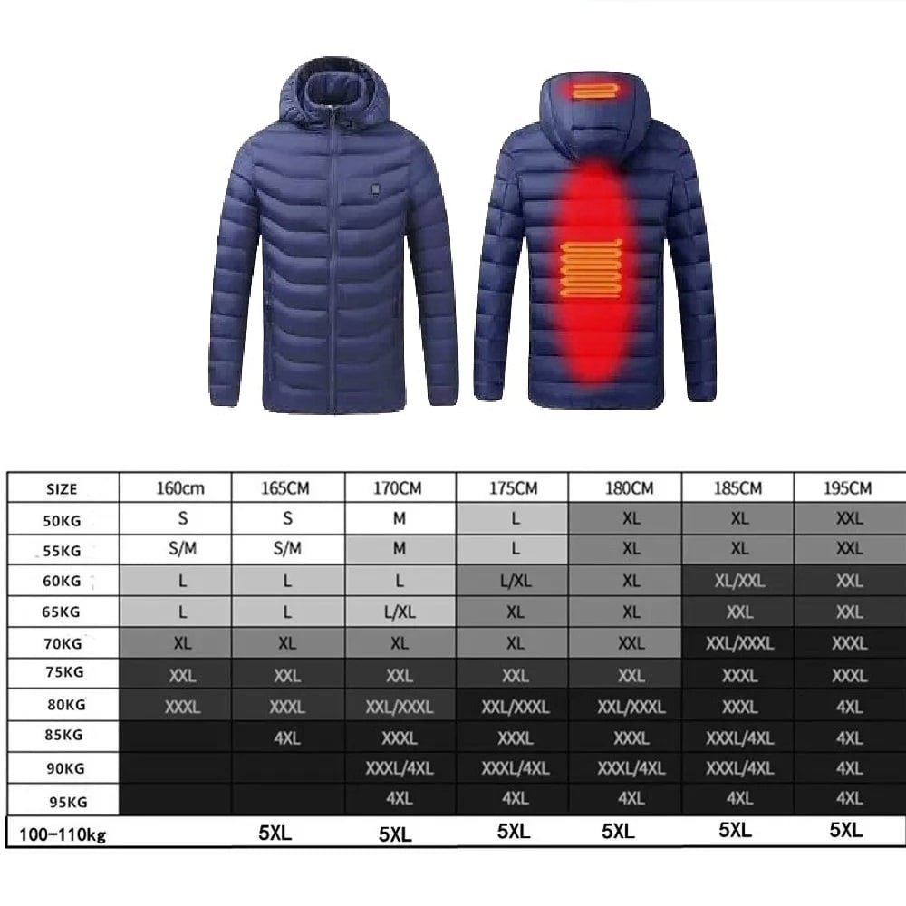 CASACA HOMBRE HEATING TÉRMICA CALEFACTORA IMPERMEABLE INTELIGENTE CAPUCHA INVIERNO GENIEKA - 6