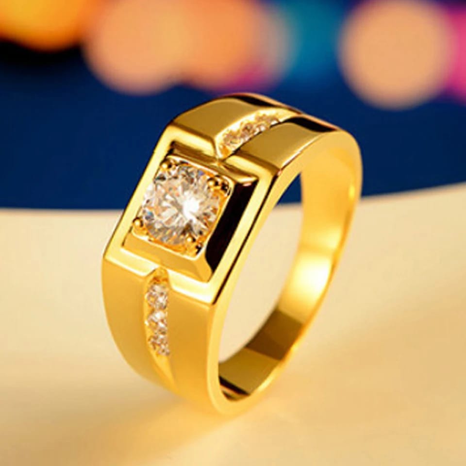 ANILLO ELEGANT GENTLEMAN ZIRCÓN HOMBRE ARO ACCESORIOS JOYA FIESTA NOVIO COMPROMISO MODA REGALO GENIEKA - 5