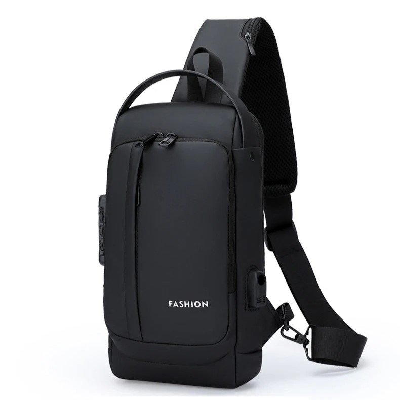 BOLSO ANTI-THEFT BACKPACK MORRAL ANTIRROBO IMPERMEABLE CANDADO CON CLAVE USB MENSAJERO PROTECCIÓN SEGURIDAD GENIEKA - 2
