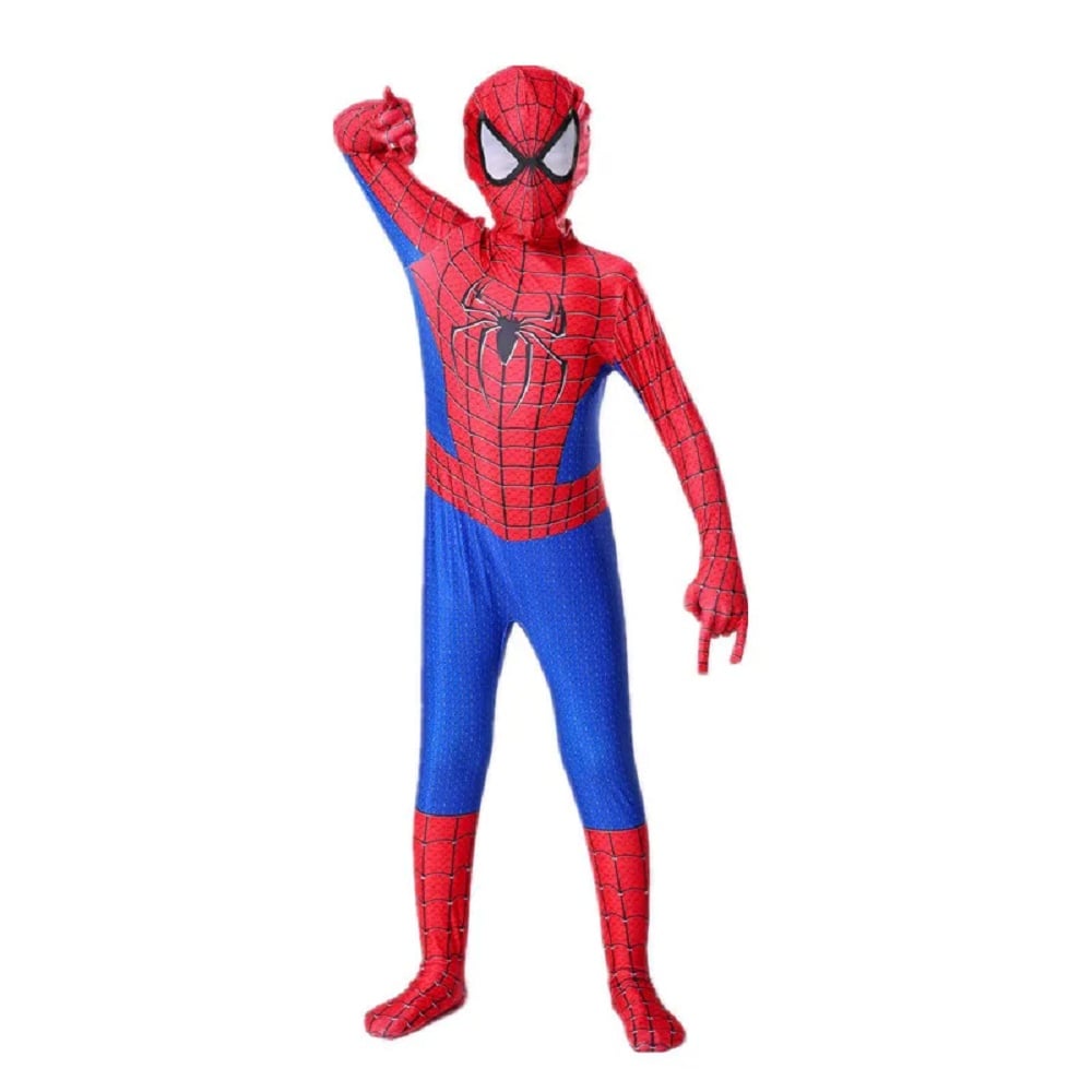 PACK DISFRAZ UNISEX MINISO ROJO SPIDERMAN + RELOJ PULSERA TRASFORMA ROBOT PROYECTOR HALLOWEEN DÍA DEL NIÑO NAVIDAD - 5