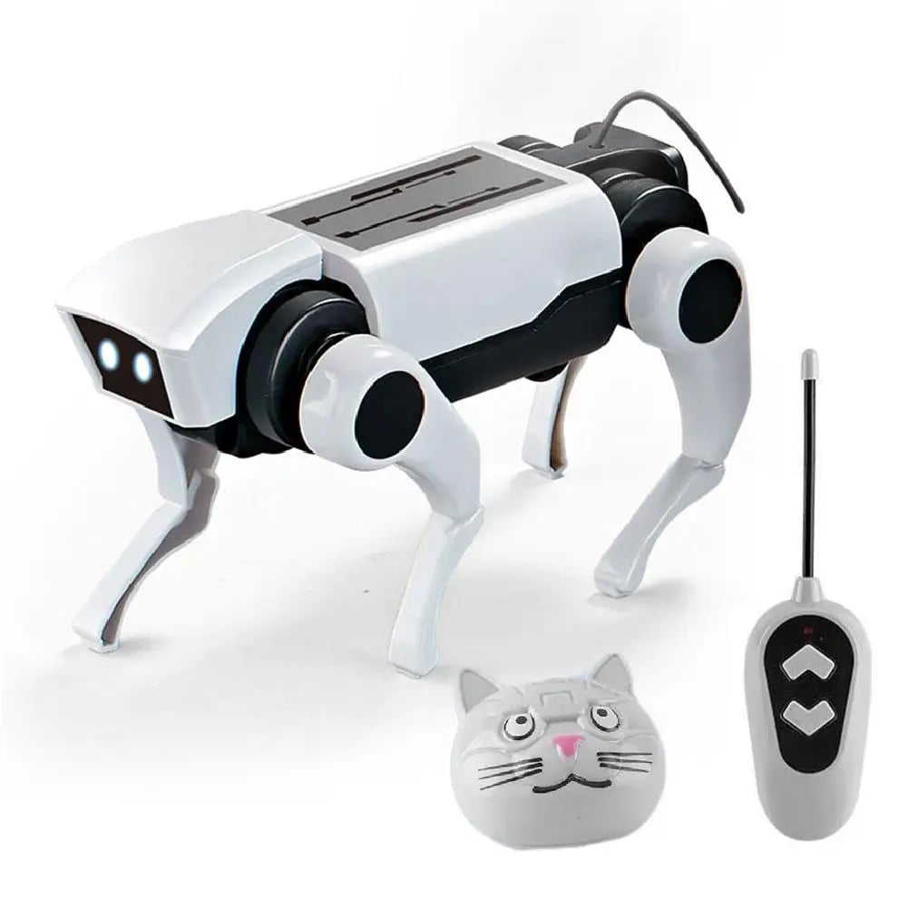 PERRO GATO ROBOT ARMABLE + CONTROL REMOTO MASCOTA JUGUETE EDUCATIVO INTERACTIVO REGALO NIÑO NAVIDAD GENIEKA - 2