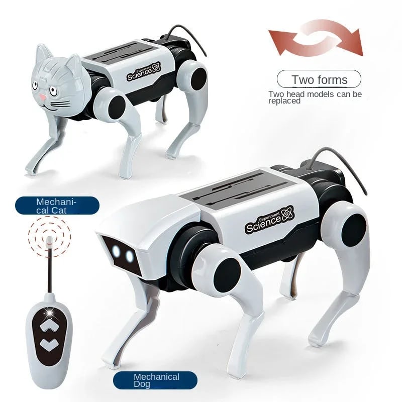 PERRO GATO ROBOT ARMABLE + CONTROL REMOTO MASCOTA JUGUETE EDUCATIVO INTERACTIVO REGALO NIÑO NAVIDAD GENIEKA - 3