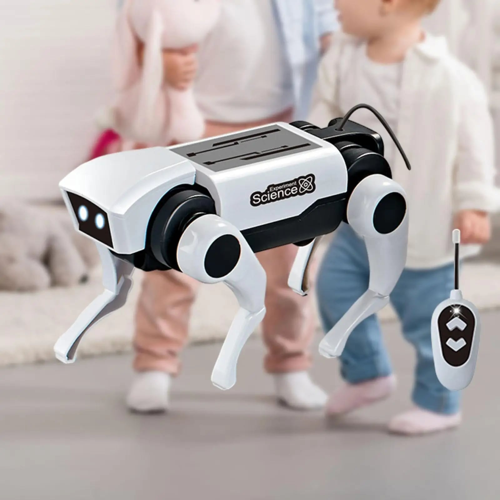 PERRO ROBOT ARMABLE + CONTROL REMOTO  JUGUETE MASCOTA VIRTUAL EDUCATIVO INTERACTIVO REGALO NIÑO NAVIDAD GENIEKA - 1