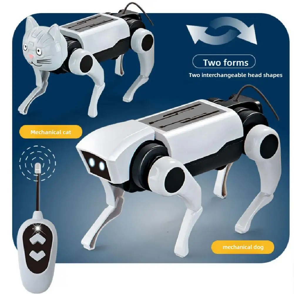 PERRO ROBOT ARMABLE + CONTROL REMOTO  JUGUETE MASCOTA VIRTUAL EDUCATIVO INTERACTIVO REGALO NIÑO NAVIDAD GENIEKA - 8