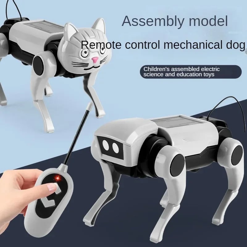 PERRO ROBOT ARMABLE + CONTROL REMOTO  JUGUETE MASCOTA VIRTUAL EDUCATIVO INTERACTIVO REGALO NIÑO NAVIDAD GENIEKA - 9