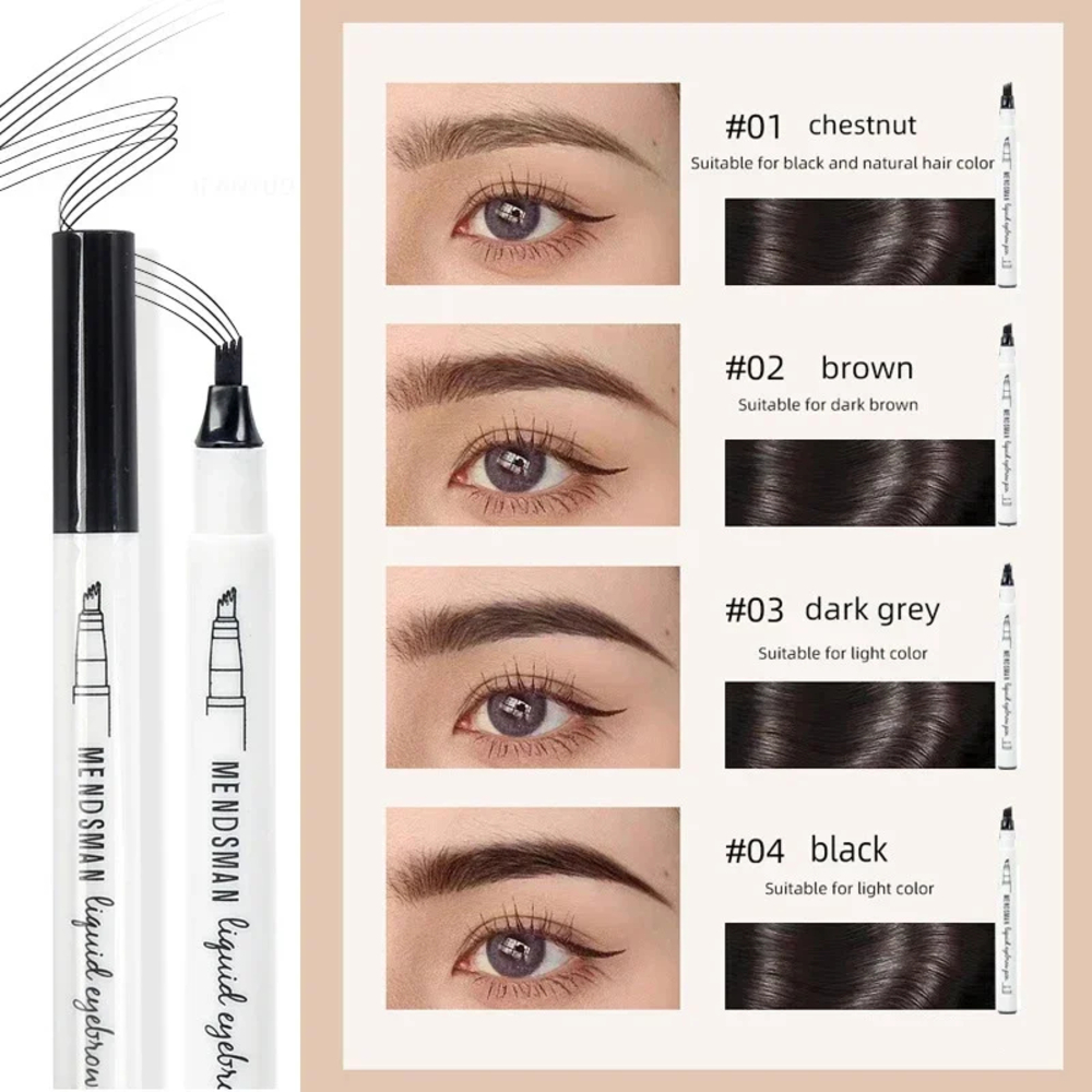 DELINEADOR TATTOO CEJAS MENDSMAN EFECTO MICROBLADING LARGA DURACIÓN RESISTENTE AGUA BELLEZA REGALO GENIEKA - 4