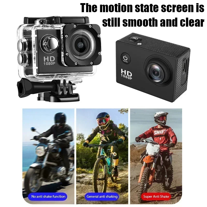 CÁMARA DEPORTIVA ACUÁTICA 1080P FULL HD + CARCASA IMPERMEABLE HASTA 30M + ACCESORIOS DEPORTES GENIEKA - 5