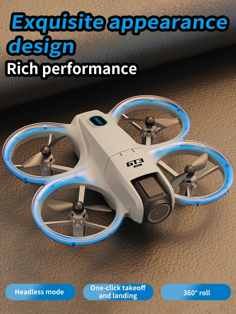 DRON GT3 DOBLE CÁMARA 4K LUCES LED + CONTROL REMOTO + LENTES DE REALIDAD VIRTUAL VR DRONE DUAL CAMERA 4K FOTO GENIEKA - 7
