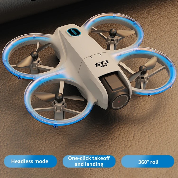 DRON GT3 DOBLE CÁMARA 4K LUCES LED + + LENTES DE REALIDAD VIRTUAL  VR + CONTROL REMOTO DRONE DUAL CAMERA 4K FOTO GENIEKA - 4