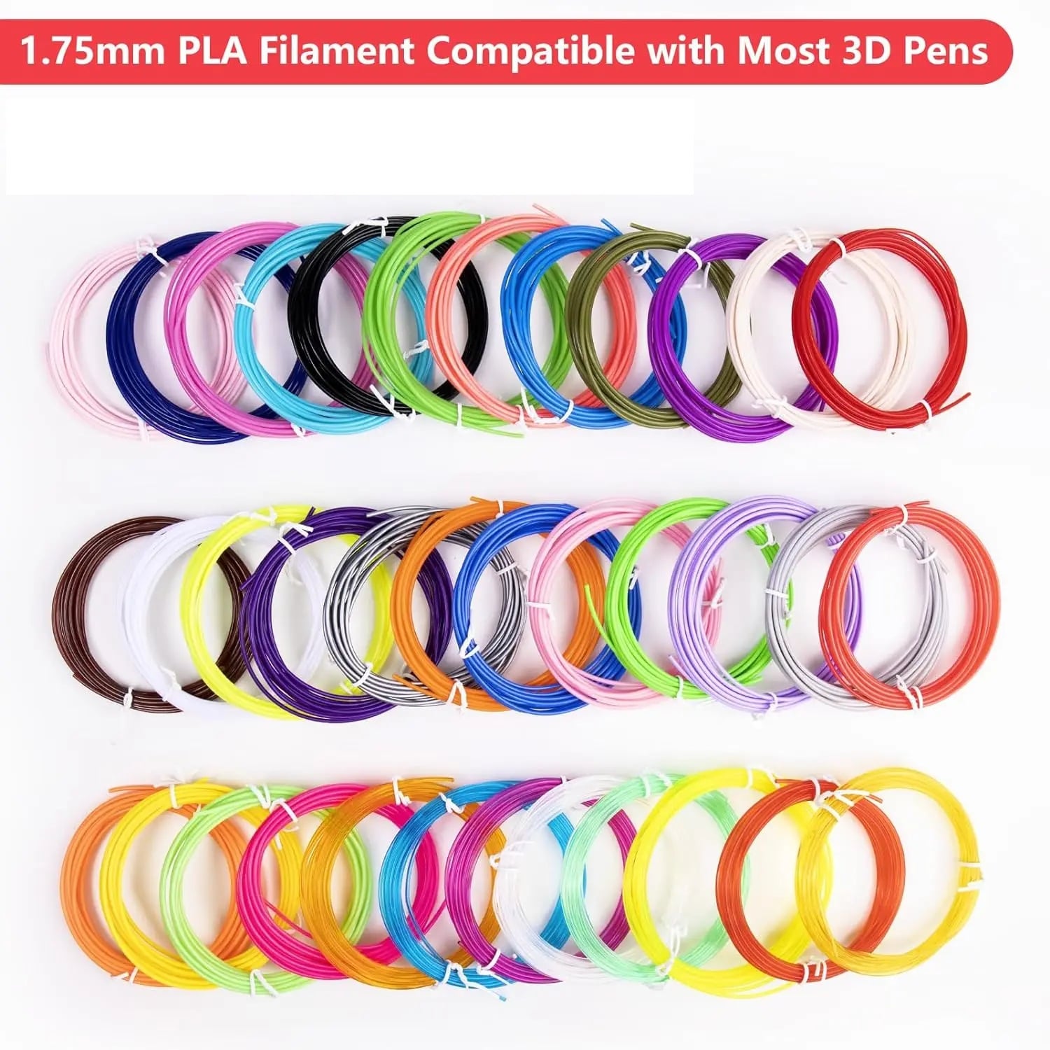 SET FILAMENTOS 6 M COLORES PLA PARA LÁPIZ 3D 6 COLORES SURTIDOS IDEAL IMPRESORA 3D NIÑOS JUGUETE ESCOLAR CALIDAD PREMIUM GENIEKA - 2