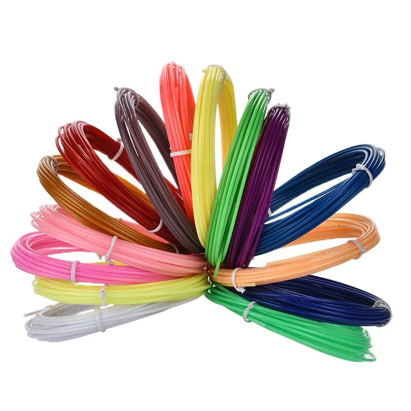 SET FILAMENTOS 6 M COLORES PLA PARA LÁPIZ 3D 6 COLORES SURTIDOS IDEAL IMPRESORA 3D NIÑOS JUGUETE ESCOLAR CALIDAD PREMIUM GENIEKA - 3