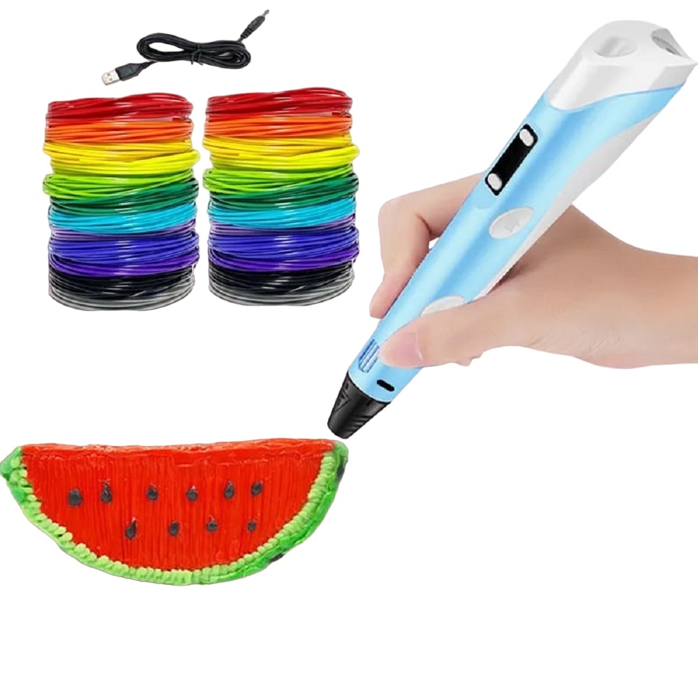 SET FILAMENTOS 9 M COLORES PLA PARA LÁPIZ 3D 9 COLORES SURTIDOS IDEAL IMPRESORA 3D NIÑOS JUGUETE ESCOLAR CALIDAD PREMIUM GENIEKA - 7
