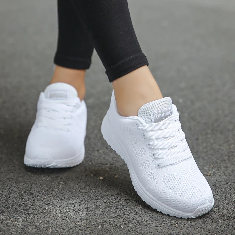 ZAPATILLAS BLANCAS COLEGIO MESH ULTRA LIGERAS RUNNING CAMINATA DEPORTE GYM ESCOLAR VERANO NAVIDAD CALZADO GENIEKA - 1