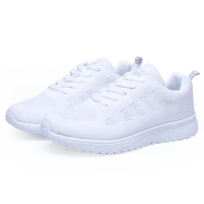 ZAPATILLAS BLANCAS COLEGIO MESH ULTRA LIGERAS RUNNING CAMINATA DEPORTE GYM ESCOLAR VERANO NAVIDAD CALZADO GENIEKA - 2