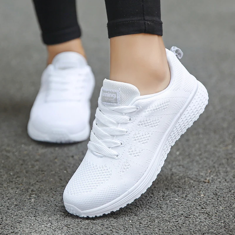 ZAPATILLAS BLANCAS COLEGIO MESH ULTRA LIGERAS RUNNING CAMINATA DEPORTE GYM ESCOLAR VERANO NAVIDAD CALZADO GENIEKA - 3