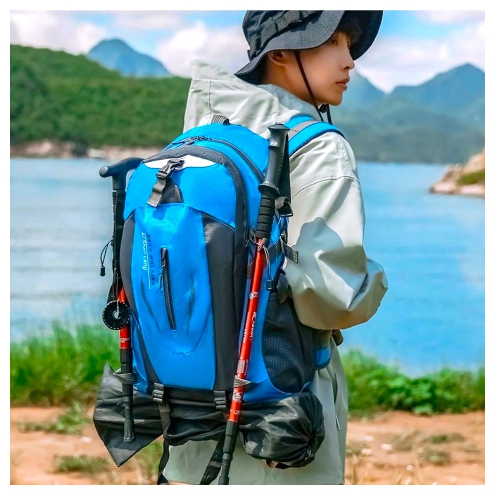 MOCHILA ESCOLAR FUTBOL 40L LAPTOP SENDERISMO GYM VIAJE OUTDOOR IMPERMEABLE WATERPROOF CIERRES COMPARTIMIENTOS VERANO GENIEKA - 2
