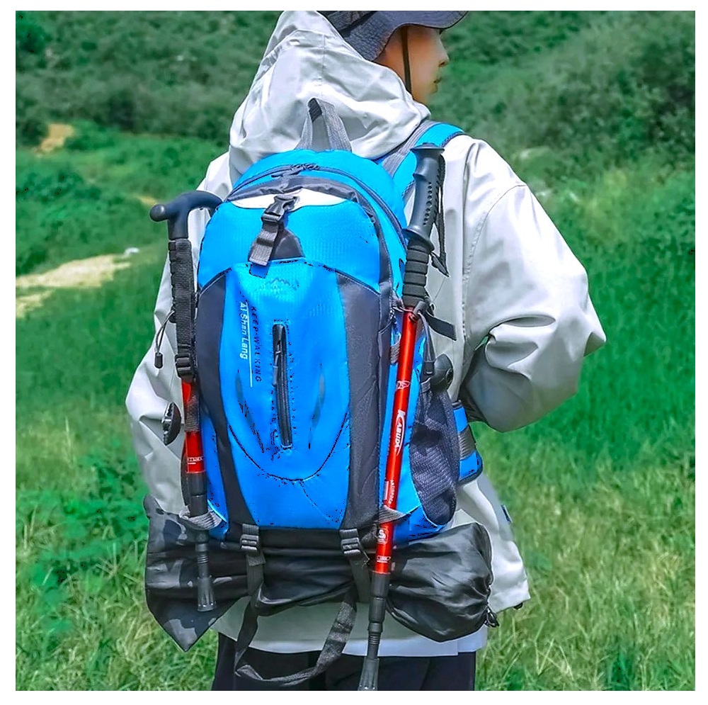 MOCHILA ESCOLAR FUTBOL 40L LAPTOP SENDERISMO GYM VIAJE OUTDOOR IMPERMEABLE WATERPROOF CIERRES COMPARTIMIENTOS VERANO GENIEKA - 3