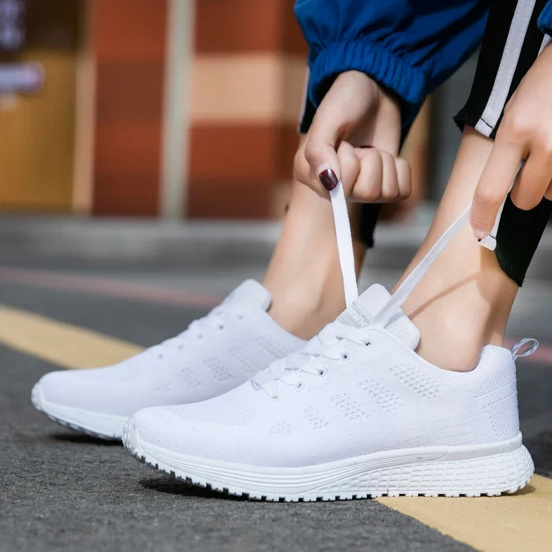 APATILLAS ULTRA LIGERAS MESH DEPORTIVAS BLANCAS ESCOLAR DIARIO ANTIDESLIZANTE VERANO NAVIDAD ZAPATO GENIEKA - 2