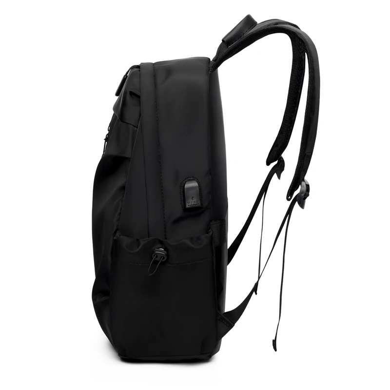 MOCHILA NEGRA NOTEBOOK LAPTOP VIAJE NEGOCIO 15.6' MÚLTIPLES CIERRES COMPARTIMIENTOS IMPERMEABLE TRABAJO OFICINA GYM GENIEKA - 5