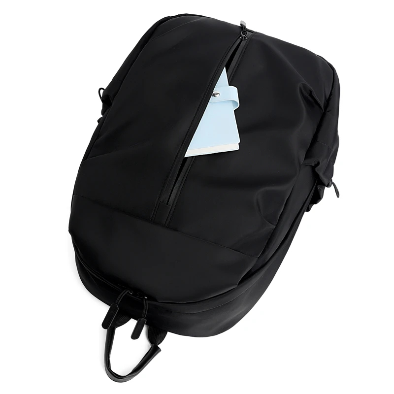 MOCHILA NEGRA NOTEBOOK LAPTOP VIAJE NEGOCIO 15.6' MÚLTIPLES CIERRES COMPARTIMIENTOS IMPERMEABLE TRABAJO OFICINA GYM GENIEKA - 6