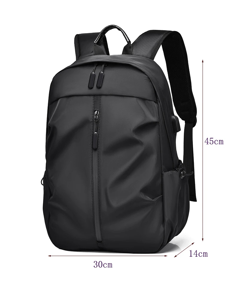 MOCHILA NEGRA NOTEBOOK LAPTOP VIAJE NEGOCIO 15.6' MÚLTIPLES CIERRES COMPARTIMIENTOS IMPERMEABLE TRABAJO OFICINA GYM GENIEKA - 9