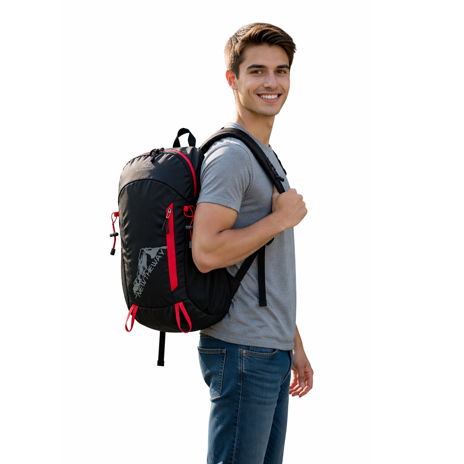 MOCHILA OUTDOOR NEGRO PACKABLE GYM VIAJE ESCOLAR 45 CM ORGANIZADORES VERANO ESCOLAR NAVIDAD GENIEKA - 1