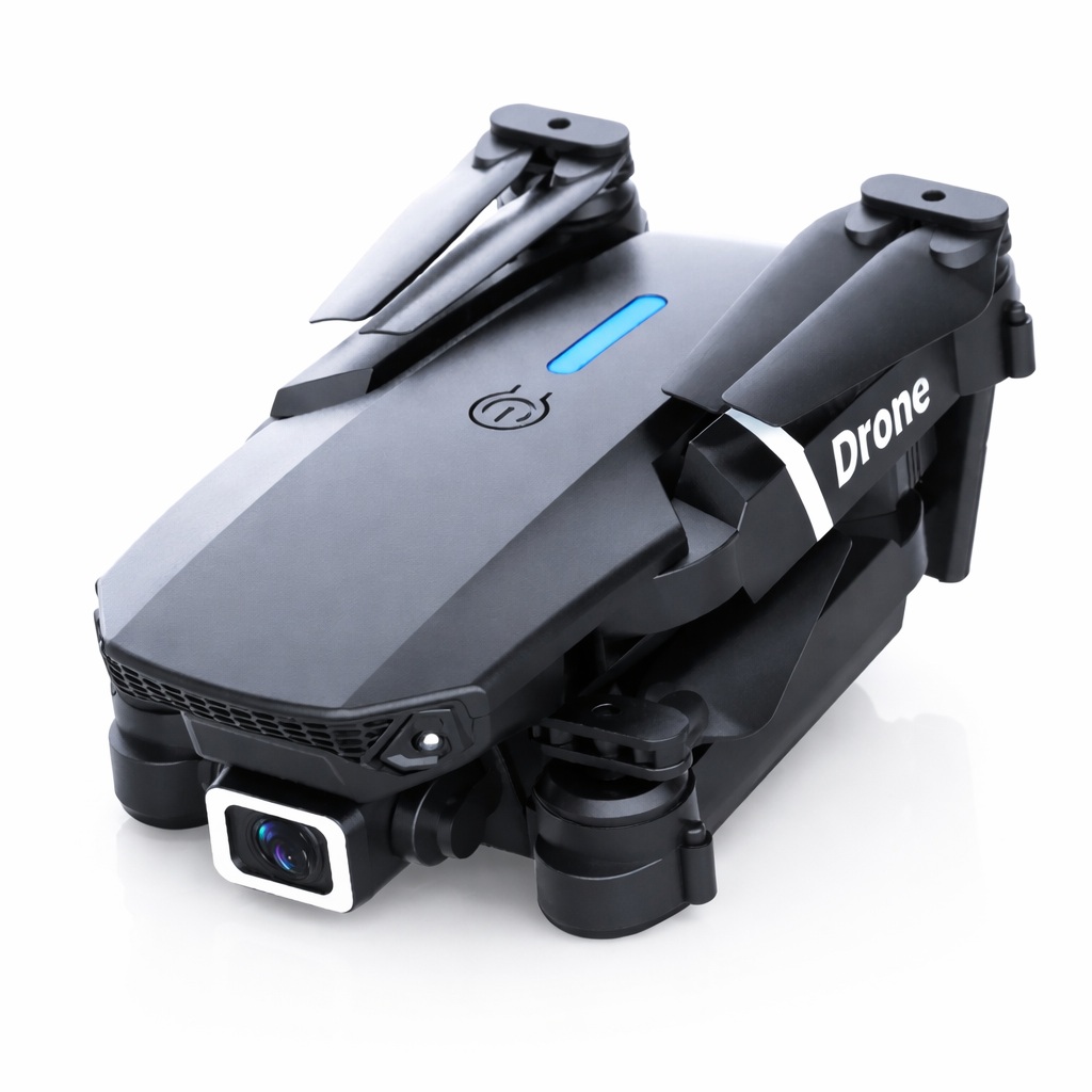 DRON E88 PRO 4K DUAL CÁMARA LUZ LED RGB 7 COLORES WIFI HD  PLEGABLE DRONE GENIEKA - 6