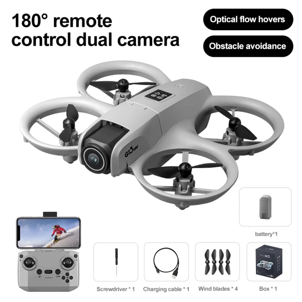 RON GT3 DOBLE CÁMARA 4K LUCES LED + CONTROL REMOTO DRONE DUAL + LENTES DE REALIDAD VIRTUAL  VR CAMERA 4K FOTO GENIEKA - 5