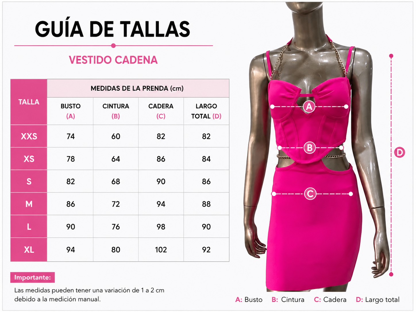 CONJUNTO TOP Y FALDA FUCSIA SEXY FIESTA EXCLUSIVO EDICIÓN LIMITADA MUJER VESTIDO 2 PIEZAS CON CADENA GENIEKA - 8