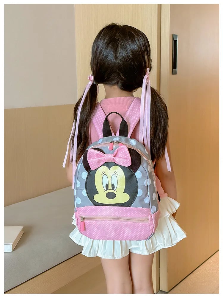 MOCHILA MINNIE MOUSE LAZO INFANTIL NIÑA MINI ESCOLAR ORGANIZADORES VERANO NAVIDAD GENIEKA - 4