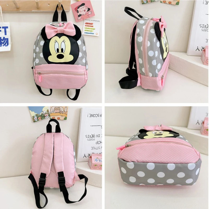 MOCHILA MINNIE MOUSE LAZO INFANTIL NIÑA MINI ESCOLAR ORGANIZADORES VERANO NAVIDAD GENIEKA - 5