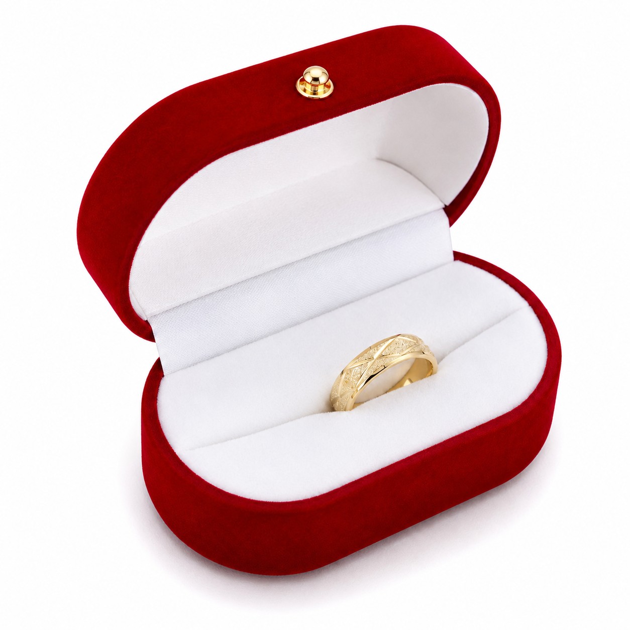 ANILLO DE BODA MATRIMONIO MUJER SHINY CROSS LINES ARO DORADO COMPROMISO ANIVERSARIO REGALO GENIEKA - 7
