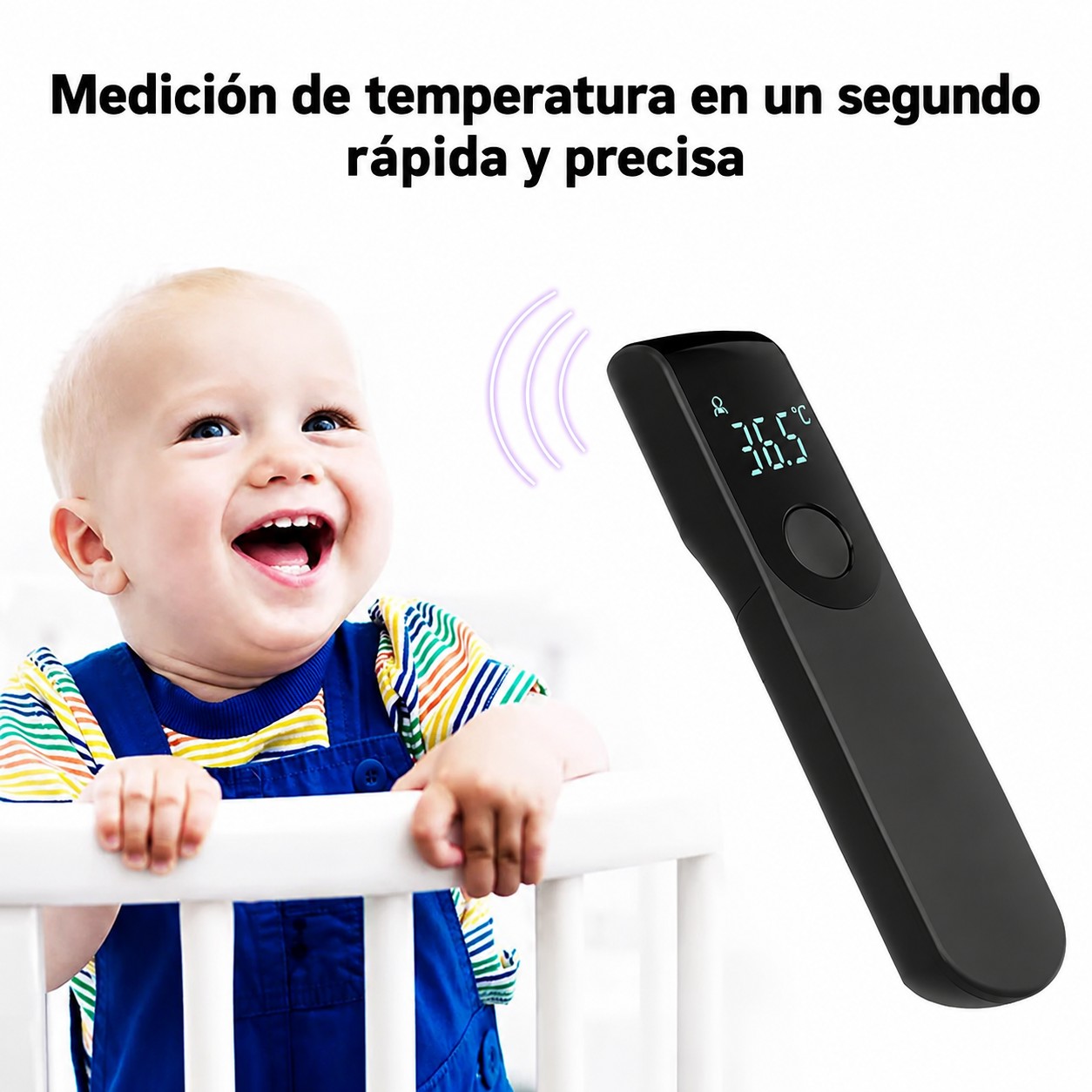 TERMÓMETRO INFRARROJO MEDIDOR DE TEMPERATURA DIGITAL SIN CONTACTO LCD REGALO DÍA DEL PADRE MADRE NAVIDAD GENIEKA - 1