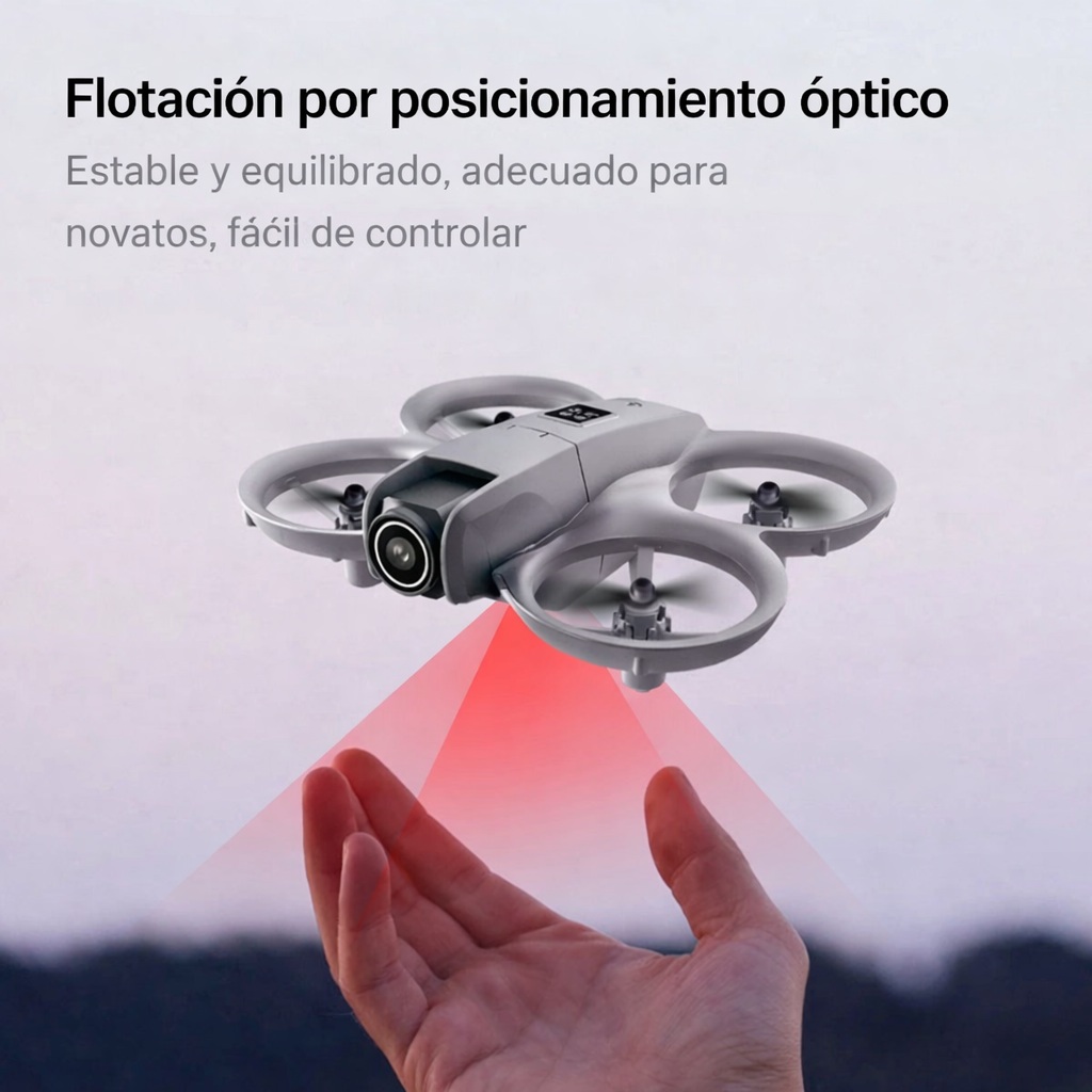 DRON GT3 DOBLE CÁMARA 4K + CONTROL REMOTO DUAL CAMERA 4K FOTO HD VIDEO LUCES LED NAVIDAD GENIEKA - 5