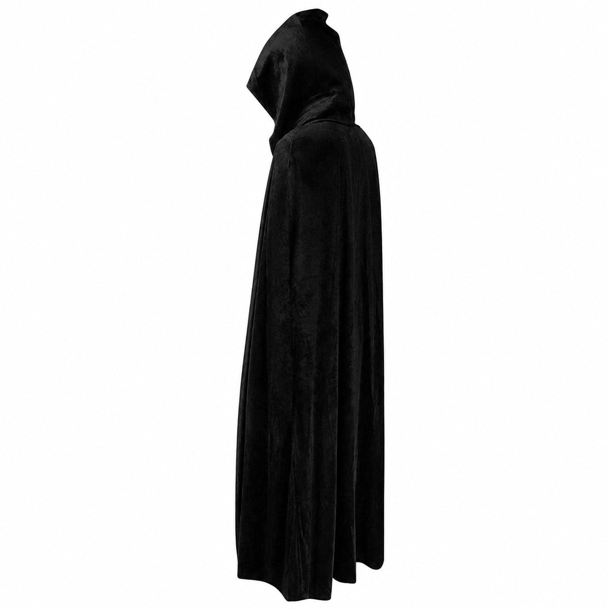 CAPA DE TERCIOPELO 60 CM NIÑOS CON CAPUCHA NEGRA MEDIEVAL BRUJA VAMPIRO WICCA REGALO DISFRAZ NAVIDAD HALLOWEEN GENIEKA - 6