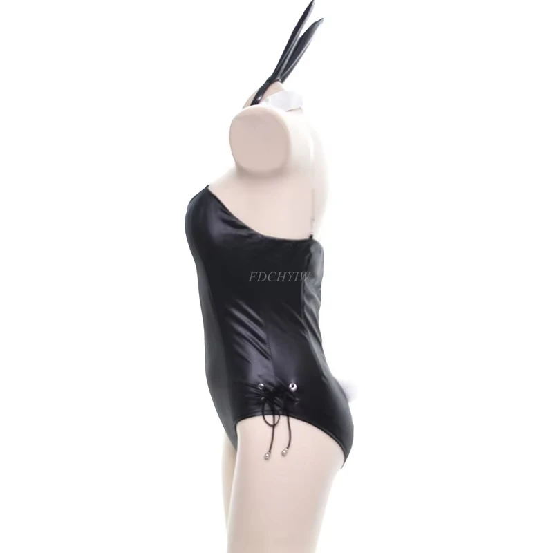 DISFRAZ CONEJITA SAKURAJIMA MAI CORSET NEGRO + OREJAS + CUELLO LAZO + MUÑEQUERAS + MEDIAS SEXY BODY NAVIDAD HALLOWEEN GENIEKA - 6