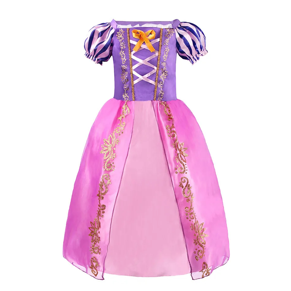 VESTIDO PRINCESA RAPUNZEL ROSA NIÑAS CUMPLEAÑOS FANTASÍA REGALO DISFRAZ NAVIDAD HALLOWEEN GENIEKA - 2