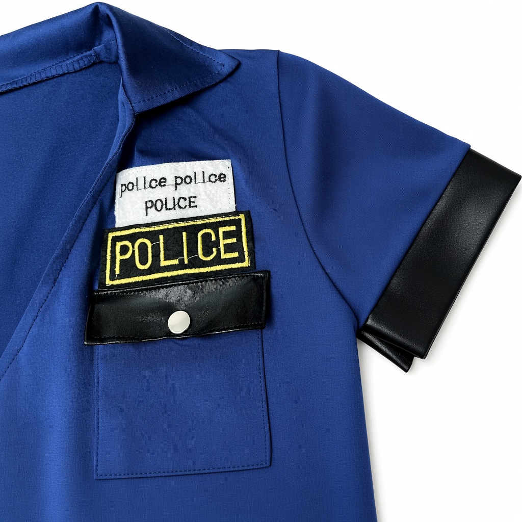 DISFRAZ SEXY DE POLICÍA AZUL + GORRO + ESPOSAS + CINTURON + VARA MUJER AZUL CON CIERRE TRAJE ZIPPER TEMÁTICA HALLOWEEN GENIEKA - 7