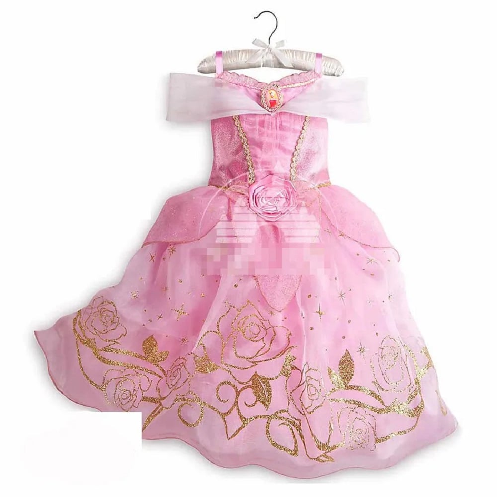 VESTIDO DISFRAZ BELLA DURMIENT+ CORONA + VARITA ROSADO NIÑAS ACCESORIOS DISFRAZ REGALO NAVIDAD HALLOWEEN GENIEKA - 4