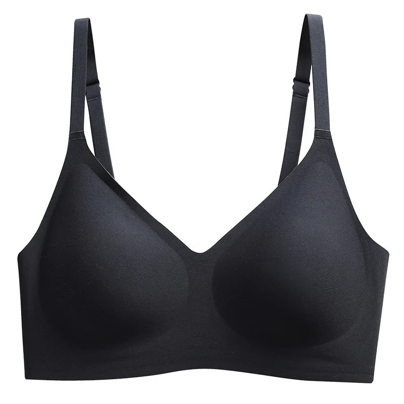 BRASIER PUSH UP NEGRO SIN COSTURAS ULTRALIGERO DEPORTIVO SIN ARO COPAS SUAVES INVISIBLE GENIEKA - 7