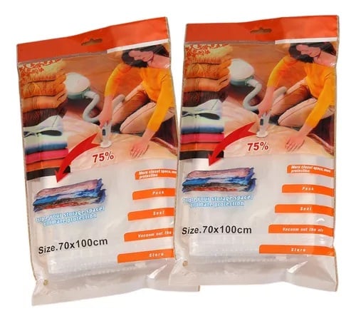 BOLSAS DE ROPA COMPRESORAS AL VACÍO 70X100 CM (PACK 02 PCS) - 1