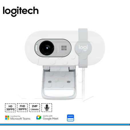 CAMARA LOGITECH BRIO 100 FHD 1080P USB-A WHITE - 1