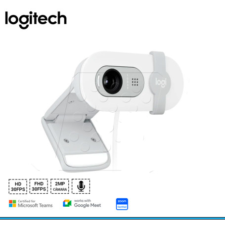 CAMARA LOGITECH BRIO 100 FHD 1080P USB-A WHITE - 2