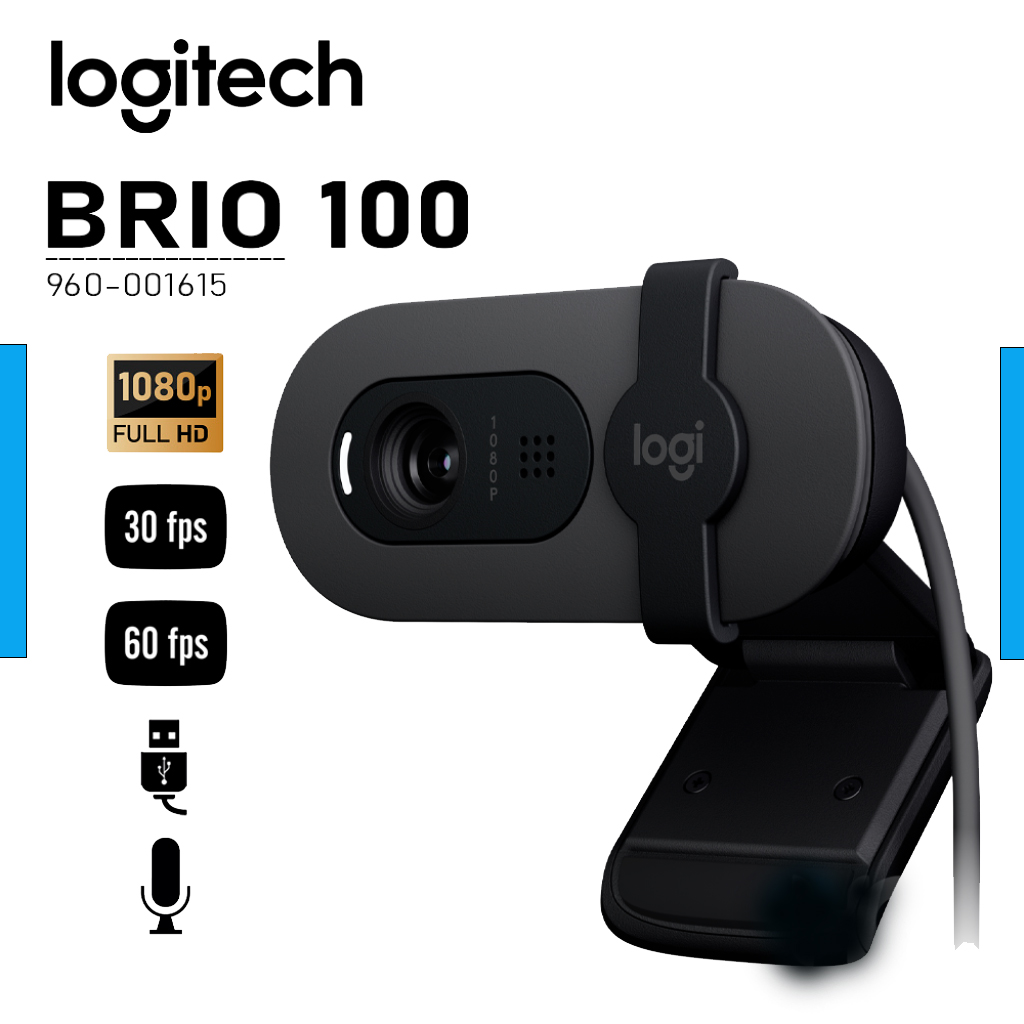 CAMARA LOGITECH BRIO 100 FHD 1080P USB-A GRAPHITE - 1