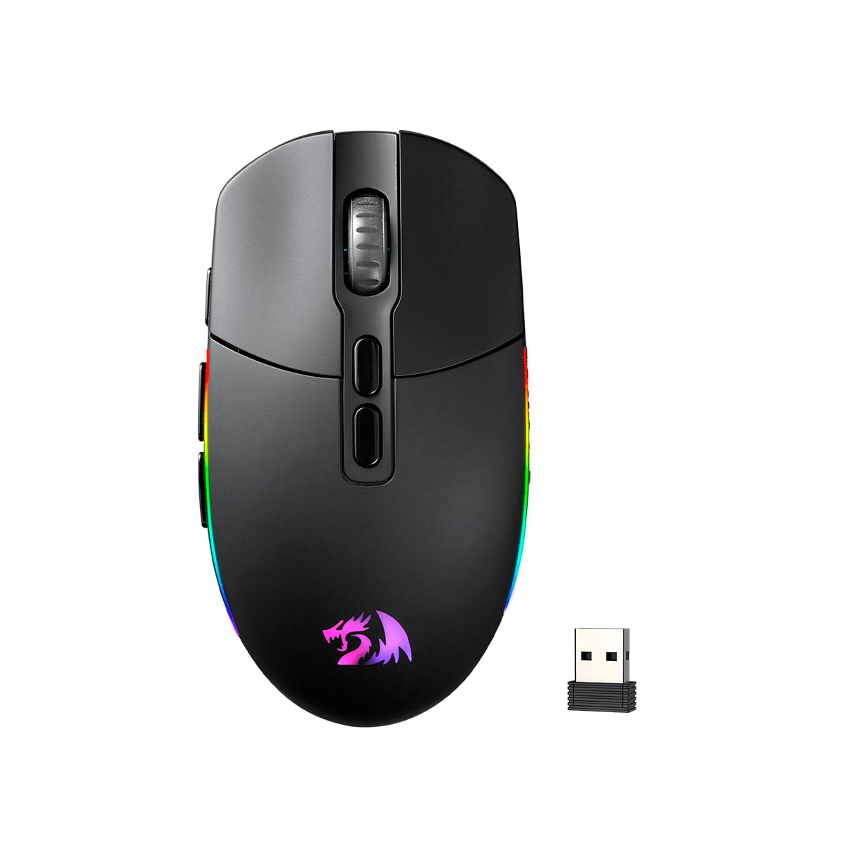 MOUSE REDRAGON INVADER PRO M719RGB WIRELESS BLACK - 1