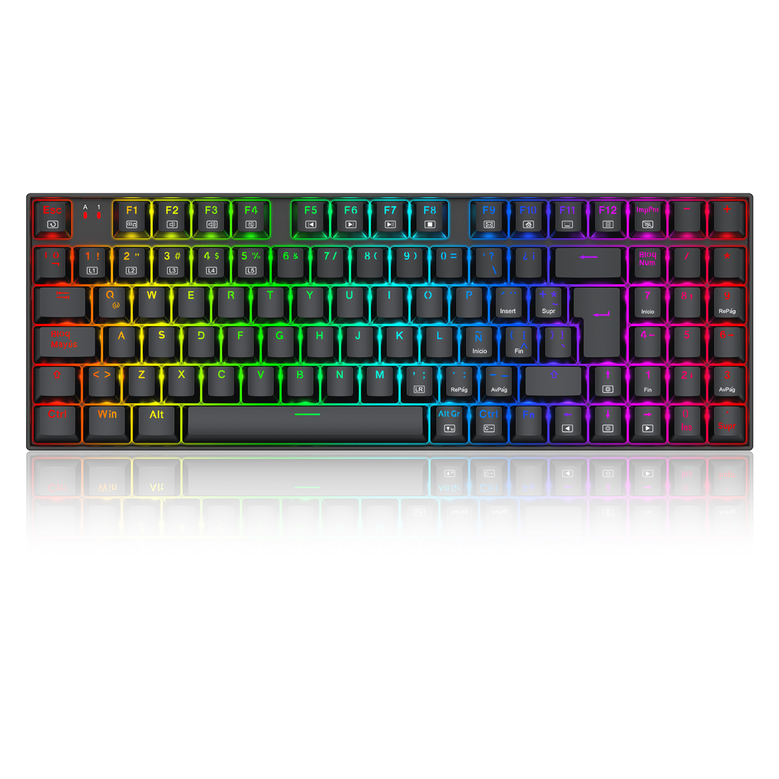 TECLADO REDRAGON ZIGGS K669-RGB-SP SPANISH - 1