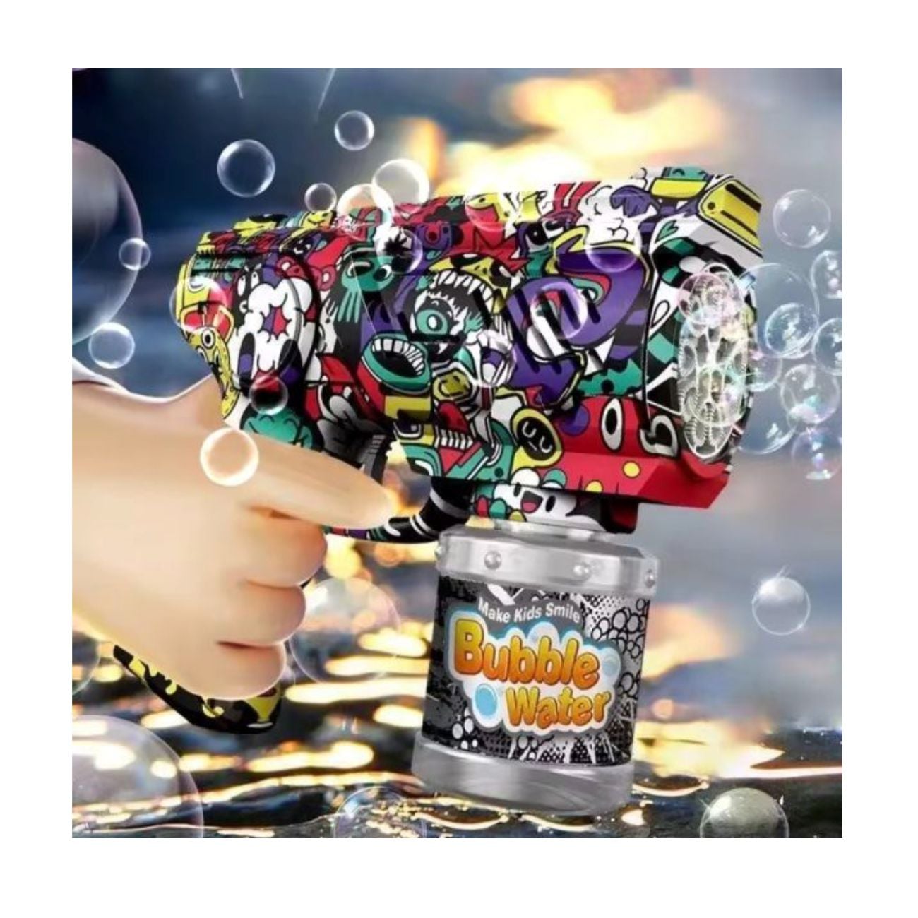 PISTOLA DE BURBUJAS BUBBLE GRAFITI AUTOMATICA - 3