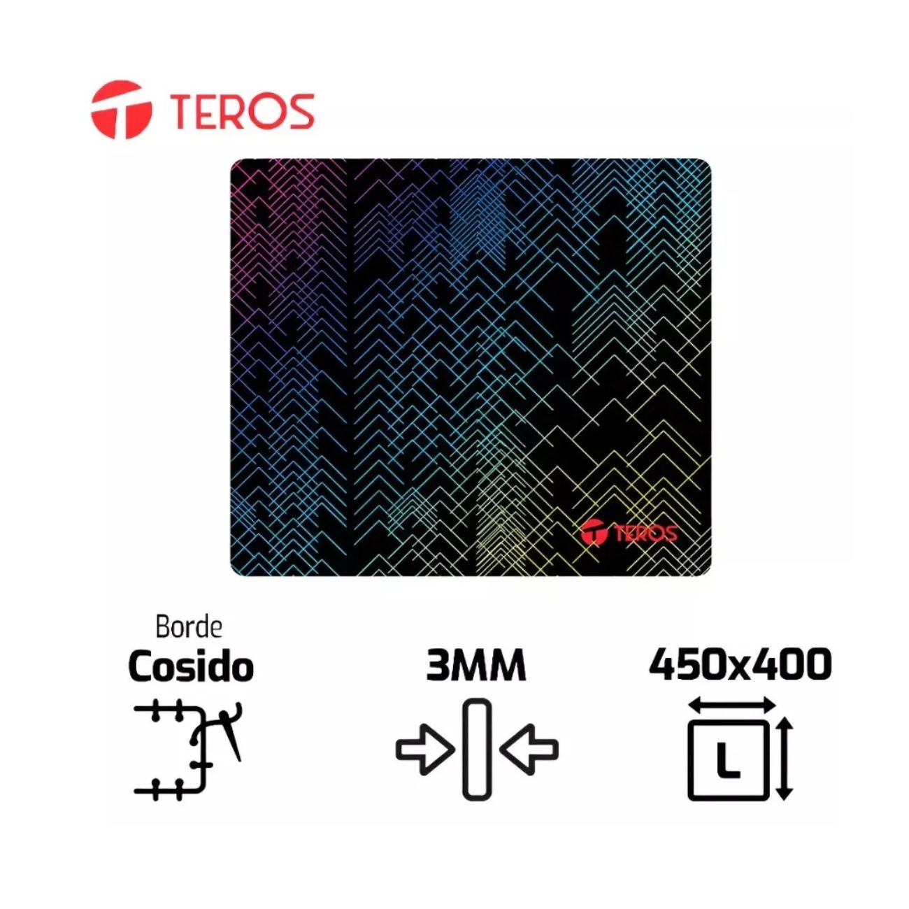 MOUSEPAD GAMING TEROS TE-3011S ANTIDESLIZANTE MULTICOLOR - 2
