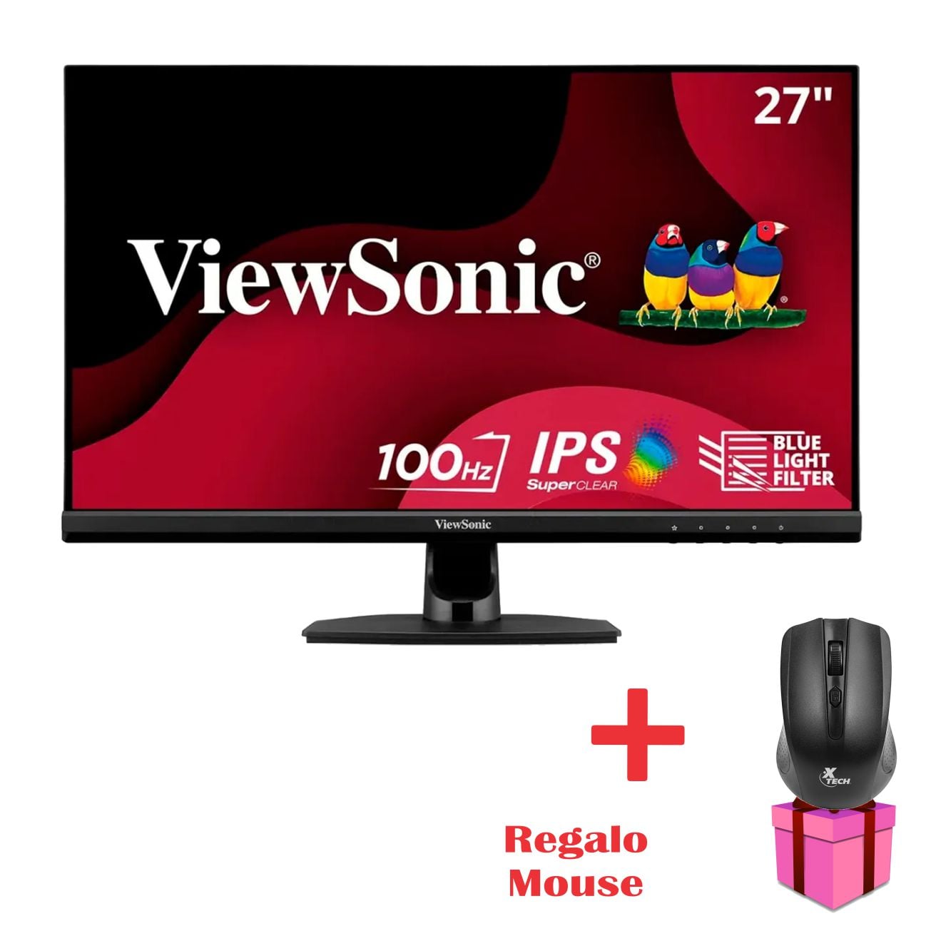MONITOR VIEWSONIC LED VA2714-H 27' FHD 100HZ 4MS - 1